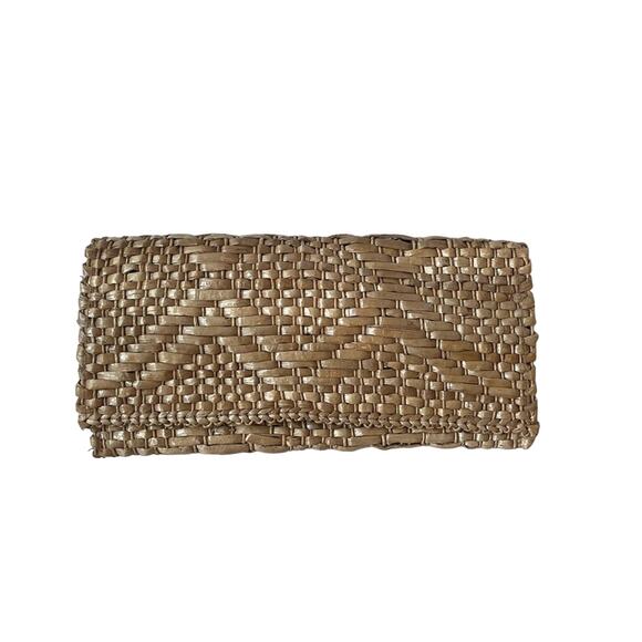Vintage Oversized Wicker Handbag Clutch Straw Raffia - Picture 2 of 10